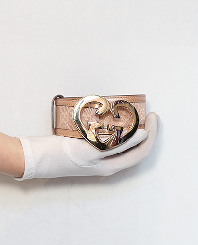 Gucci Heart Buckle belt, front view